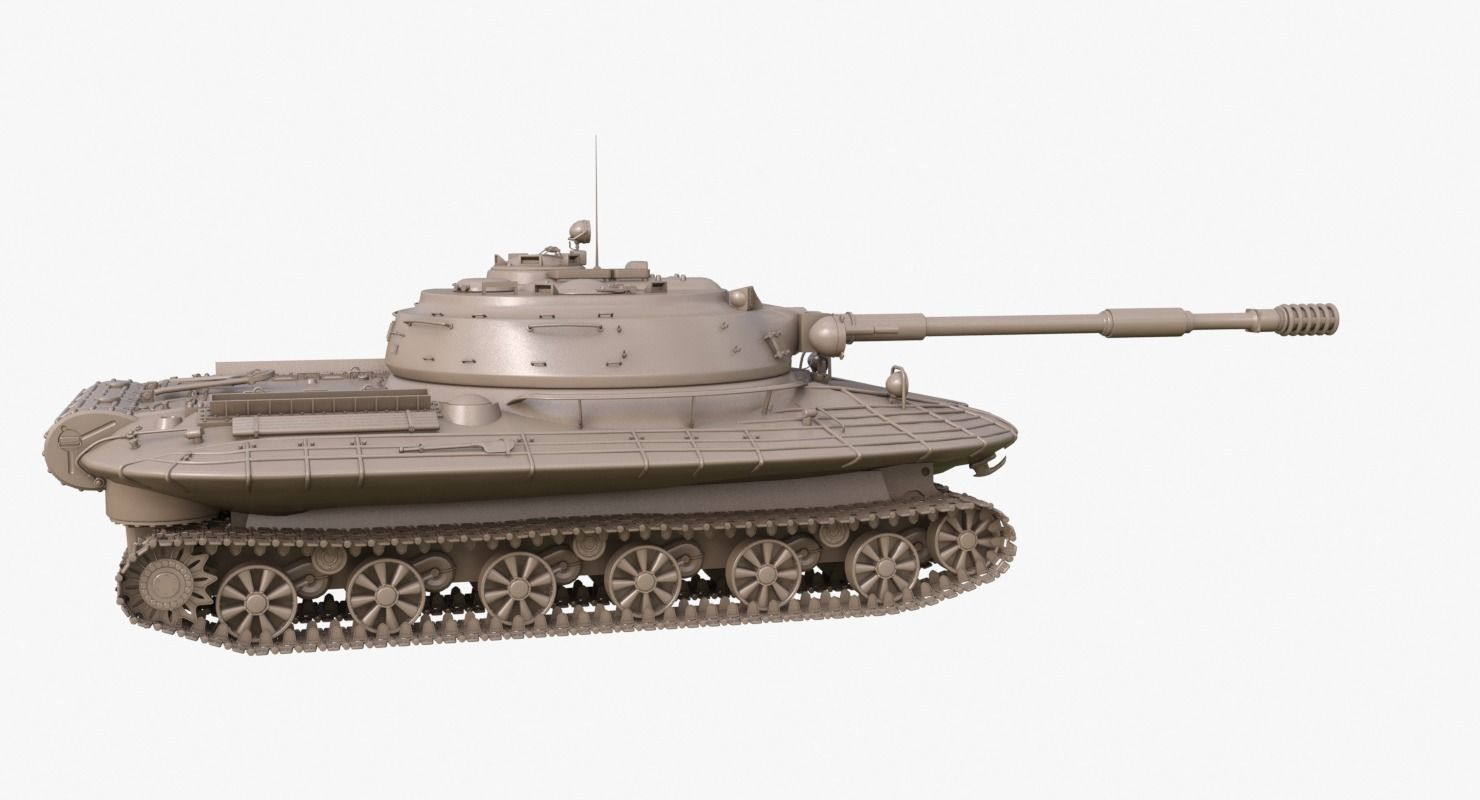 Tank Object 279 Clay Mental Ray  3D model_45