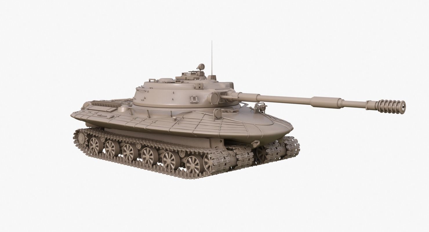 Tank Object 279 Clay Mental Ray  3D model_39