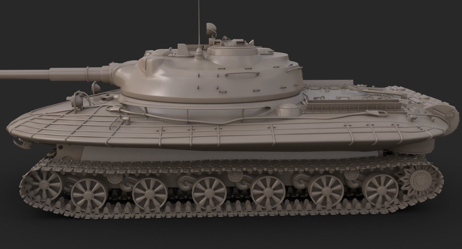 Tank Object 279 Clay Mental Ray  3D model_6