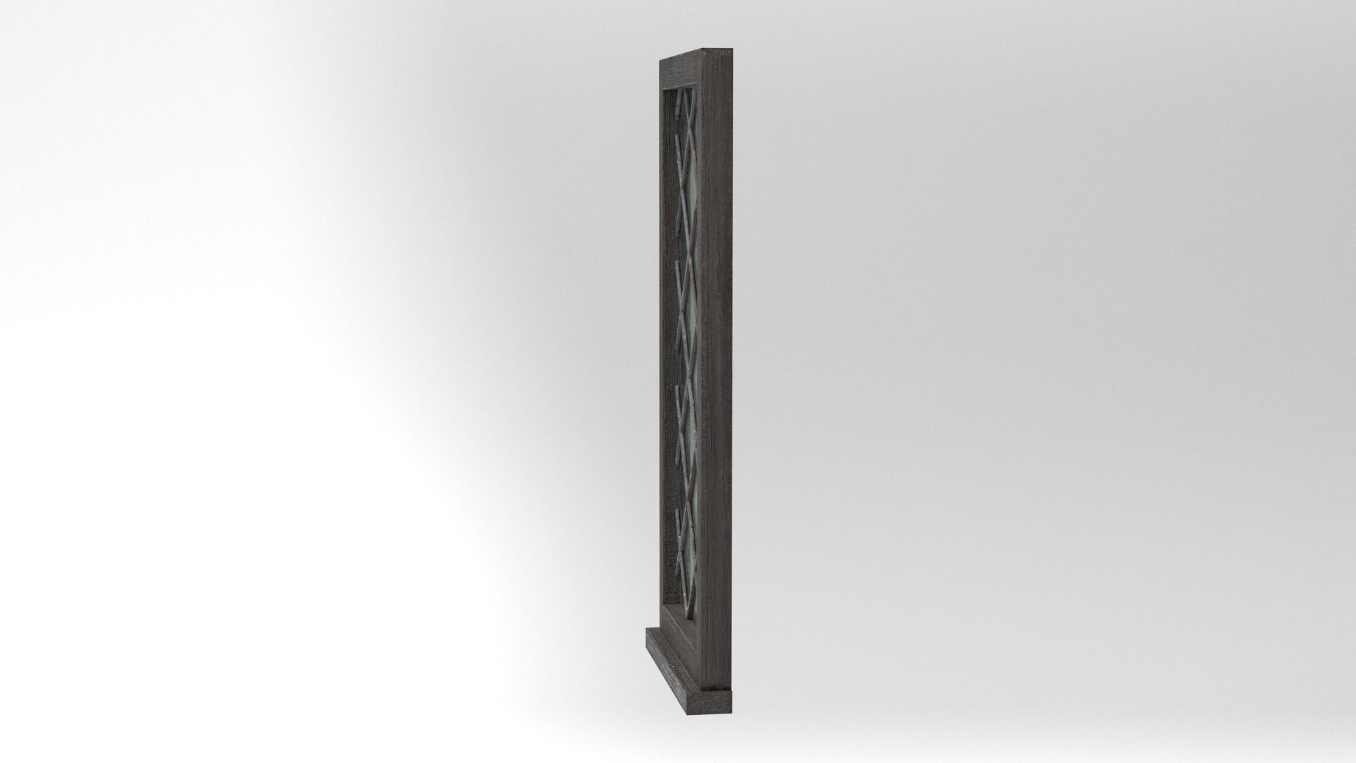 Medieval Window Single Lead Diamond Glass 3D Model Tudor Low-poly 3D model_5