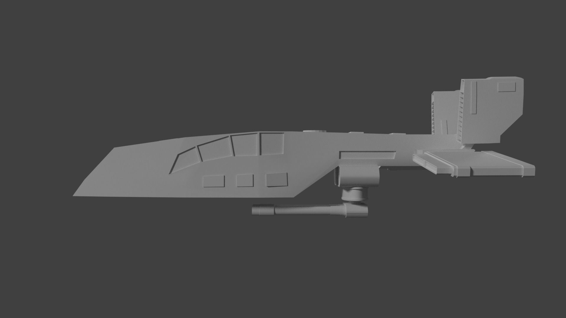 HWK-290 spaceship with two lights Free low-poly 3D model_7