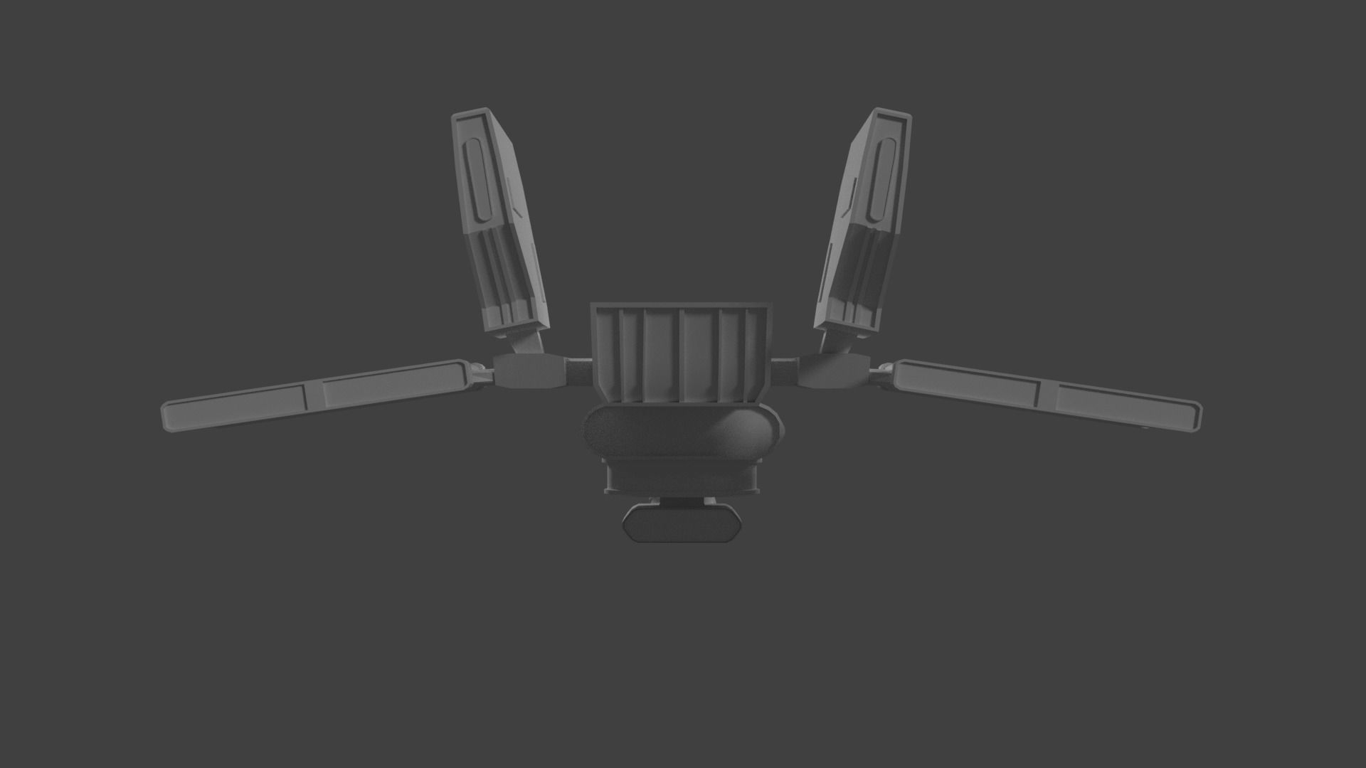 HWK-290 spaceship with two lights Free low-poly 3D model_3