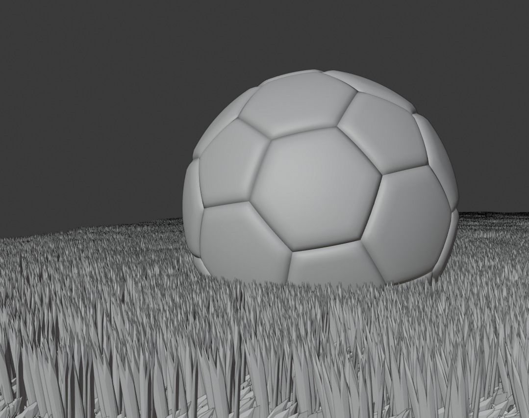Adidas Ball with grass  Low-poly 3D model_11