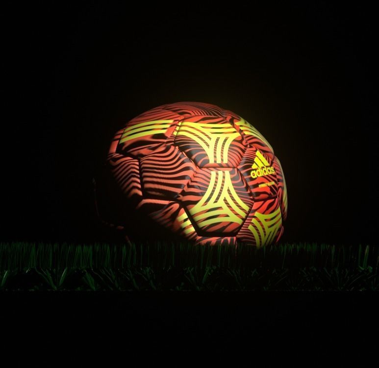 Adidas Ball with grass  Low-poly 3D model_3