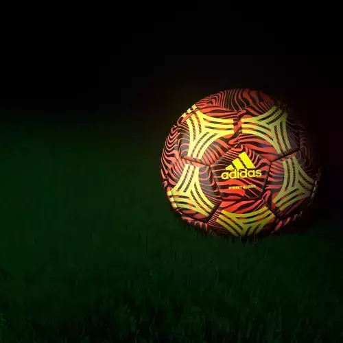 Adidas Ball with grass  Low-poly 3D model