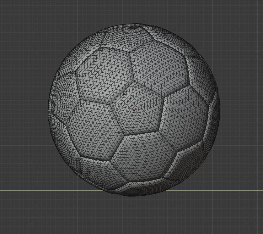 Adidas Ball with grass  Low-poly 3D model_9