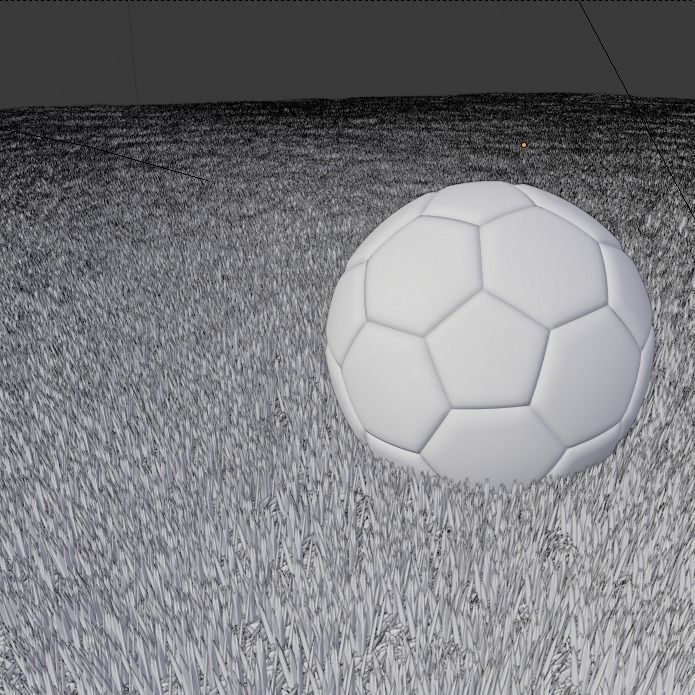 Adidas Ball with grass  Low-poly 3D model_8