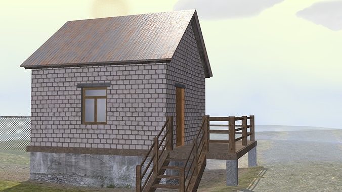 Security Post Low-poly 3D model