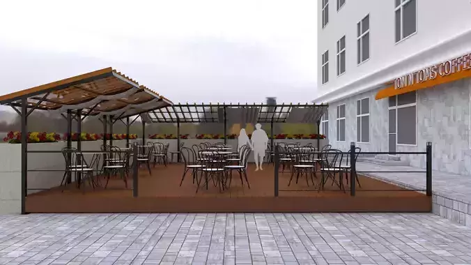 tom n toms coffee shop  3D model