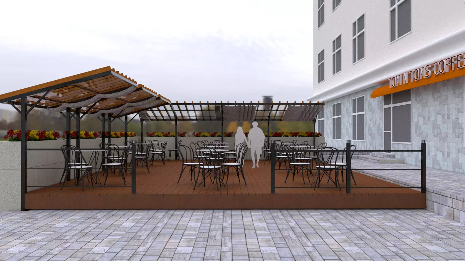 tom n toms coffee shop 3D model
