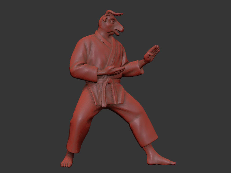 Ox Kokutsu Dachi Stance 3D print model_7