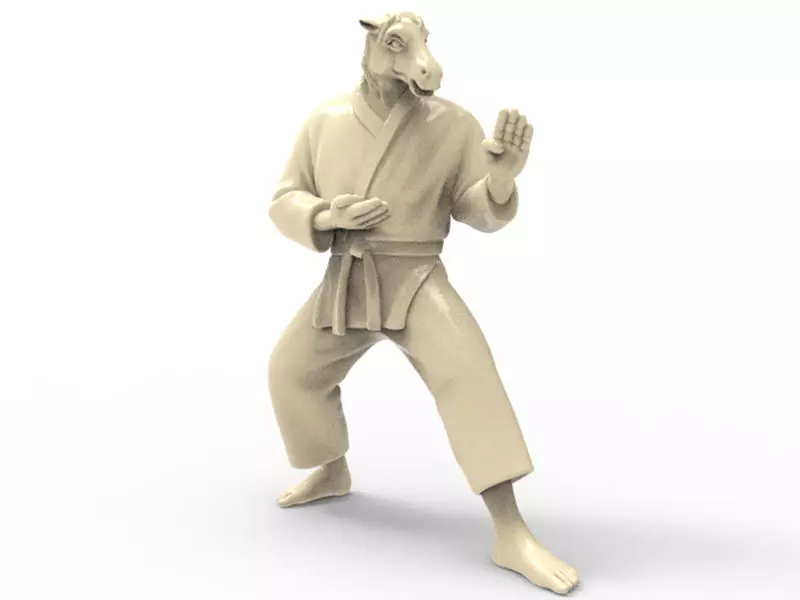 Horse Kokutsu Dachi Stance 3D print model_0