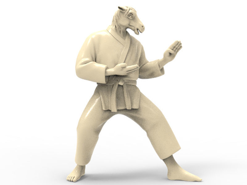 Horse Kokutsu Dachi Stance 3D print model_1