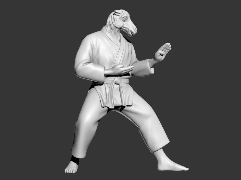 Horse Kokutsu Dachi Stance 3D print model_6