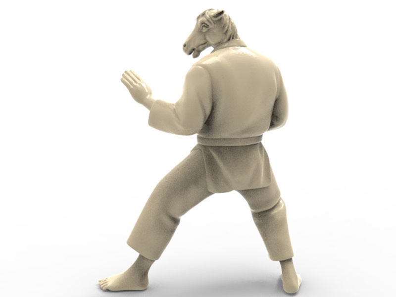 Horse Kokutsu Dachi Stance 3D print model_4
