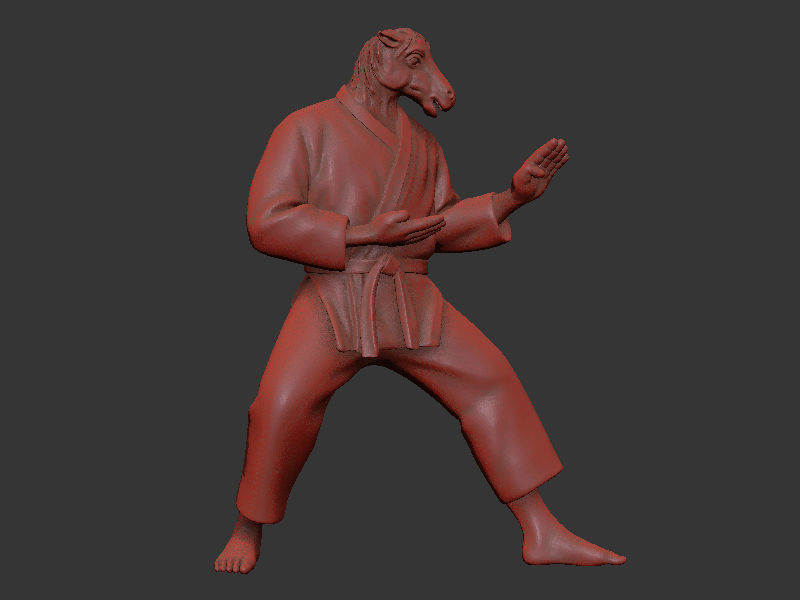 Horse Kokutsu Dachi Stance 3D print model_7