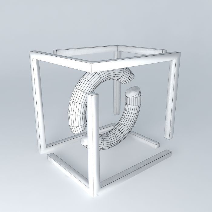 symbol symbol cube with letter c Free 3D model_3