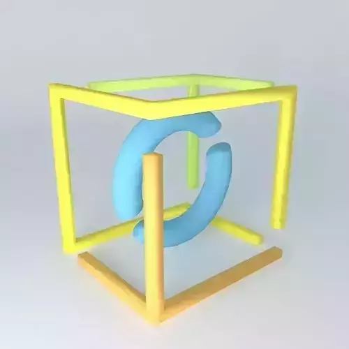 symbol symbol cube with letter c Free 3D model