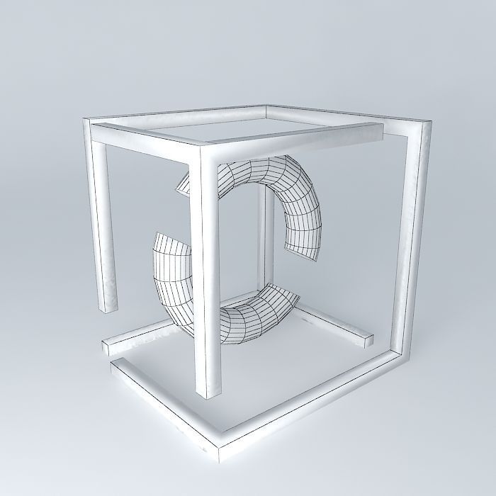 symbol symbol cube with letter c Free 3D model_4