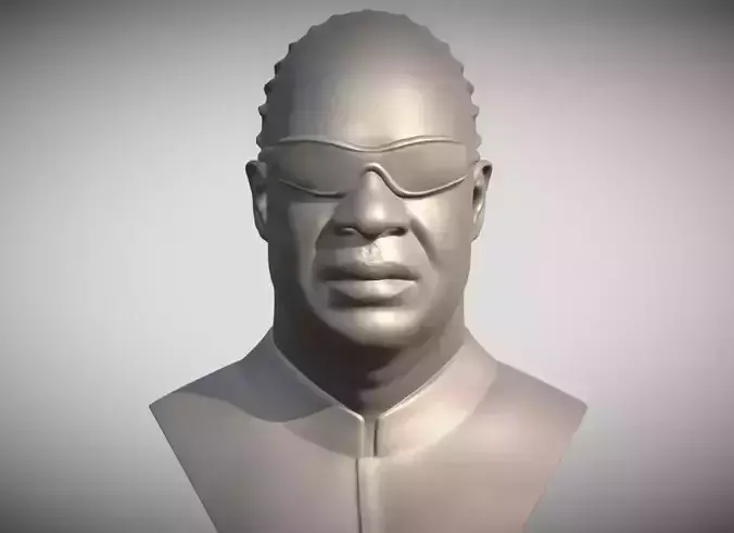 Stevie Wonder bust 3D printing ready stl obj formats 3D print model