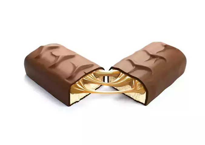 Snickers chocolate broken  3D model