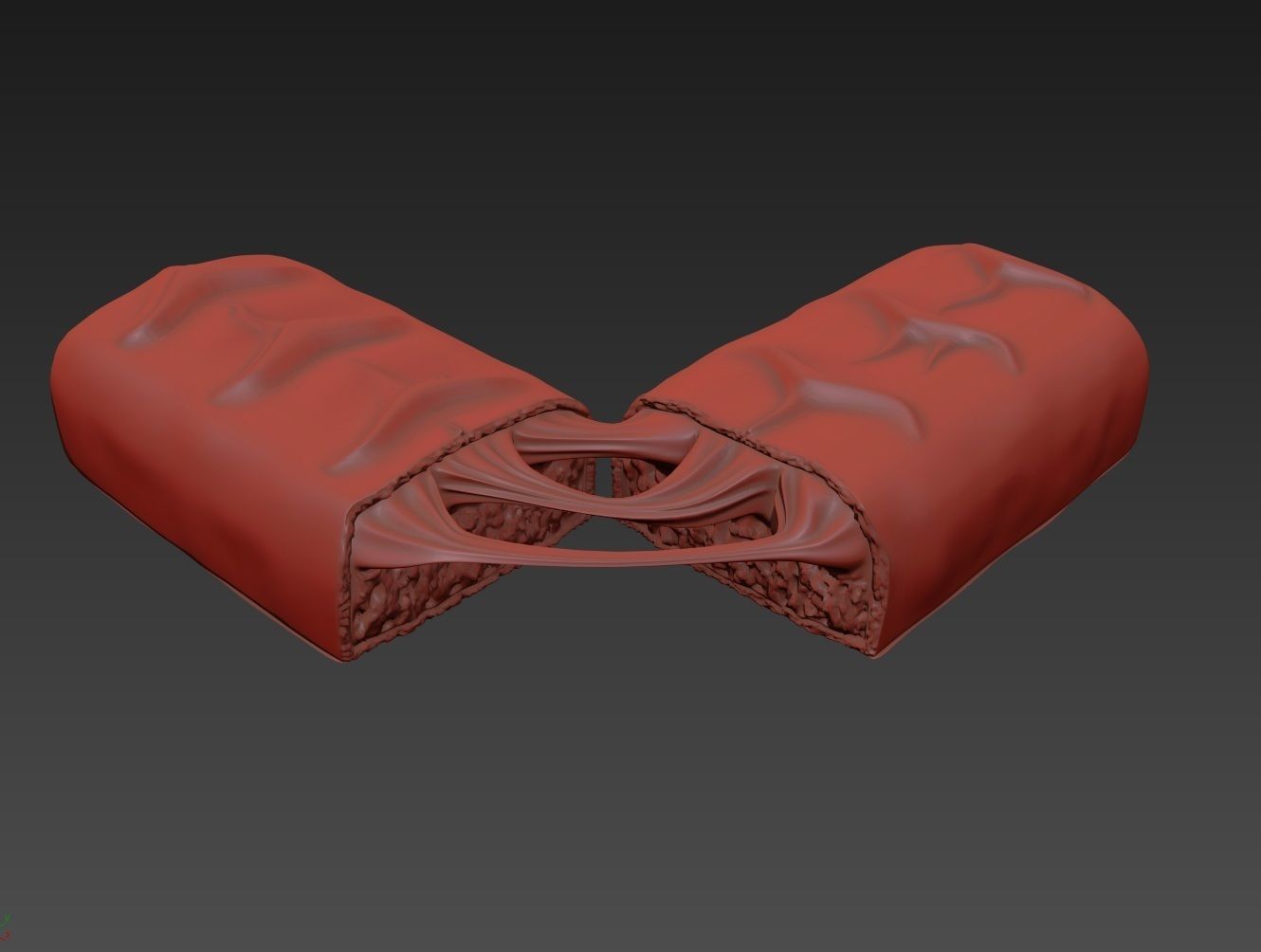 Snickers chocolate broken  3D model_2