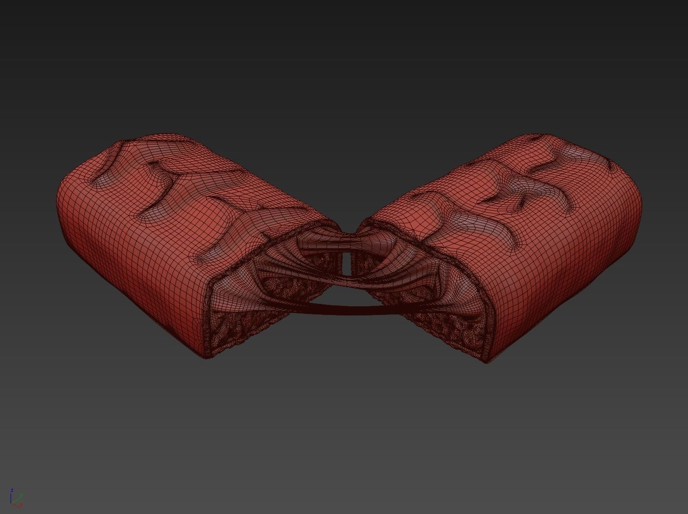 Snickers chocolate broken  3D model_3