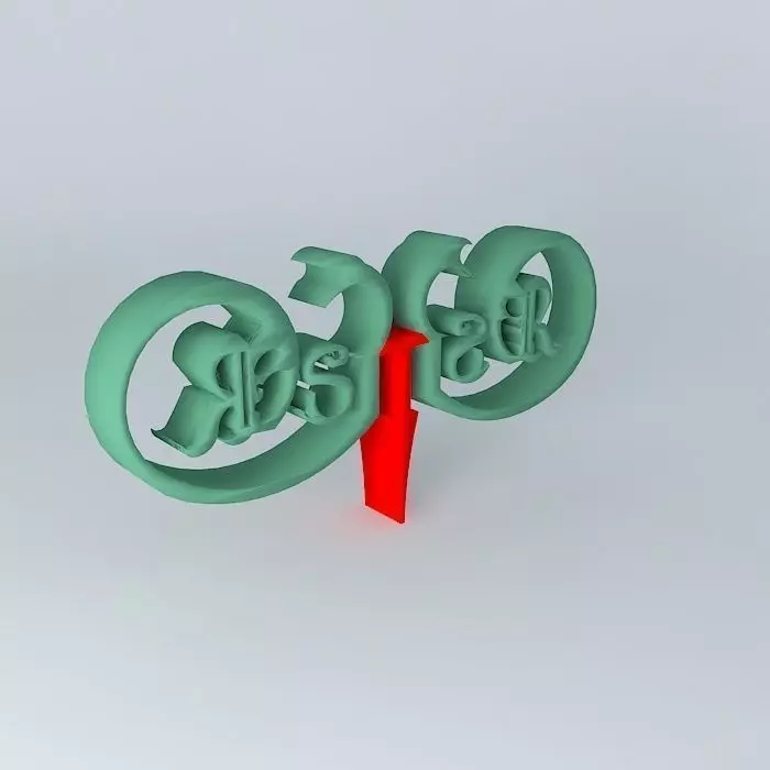 osmar logo ambigram Free 3D model