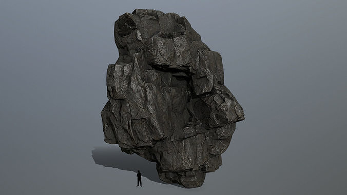 rocks 1 rock Low-poly 3D model