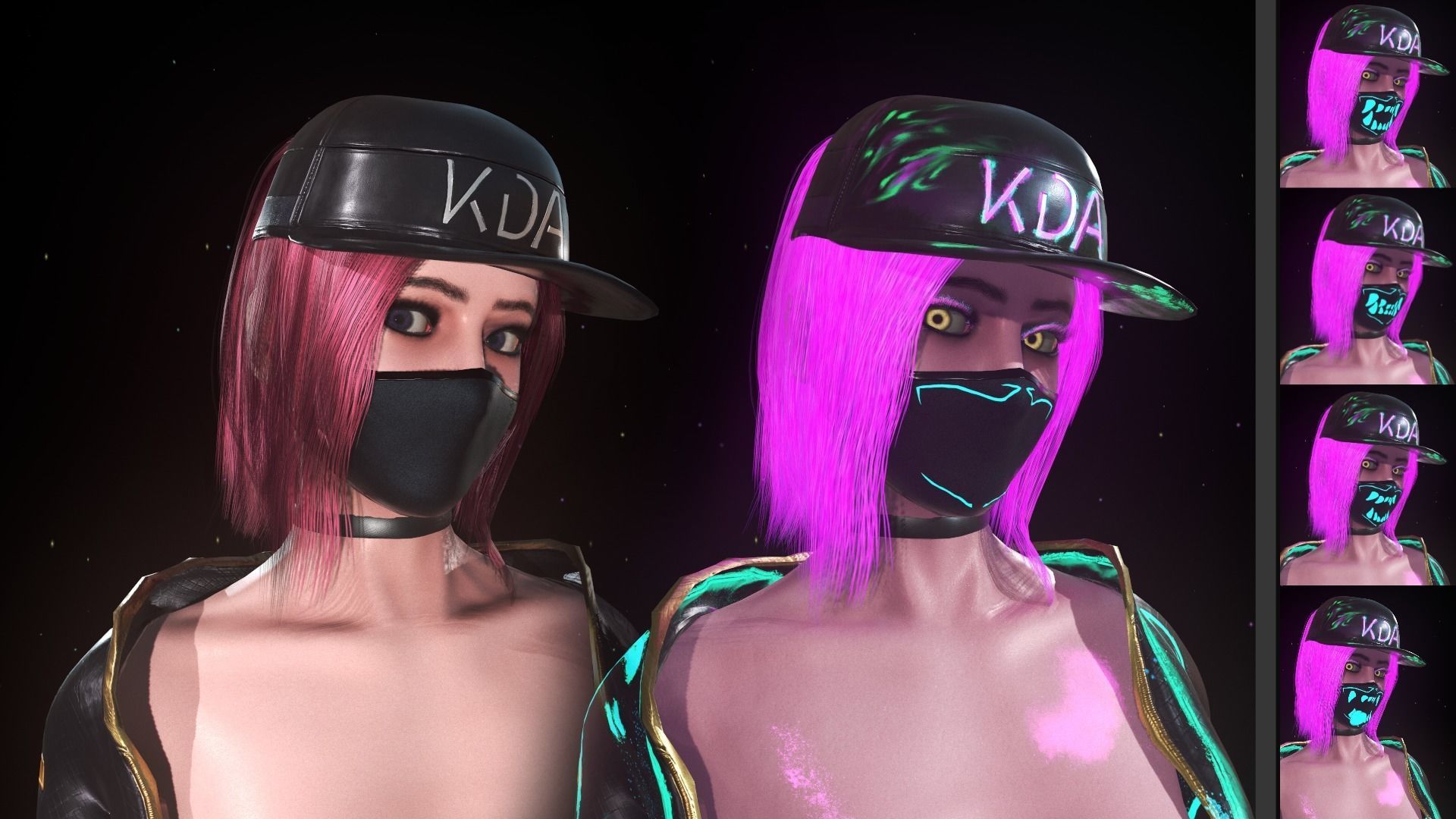 KDA Akali - Low-poly Low-poly 3D model_26