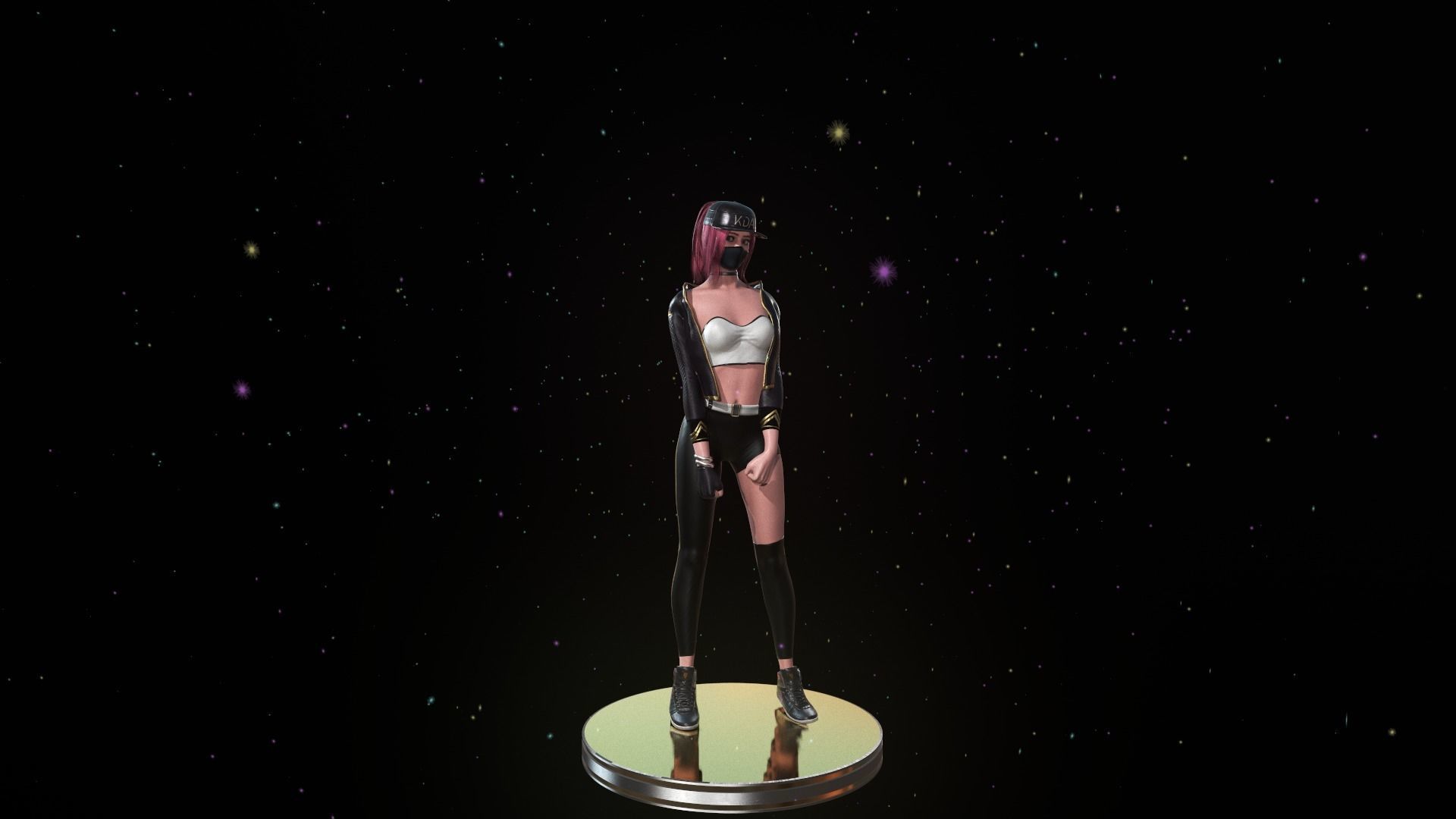 KDA Akali - Low-poly Low-poly 3D model_11