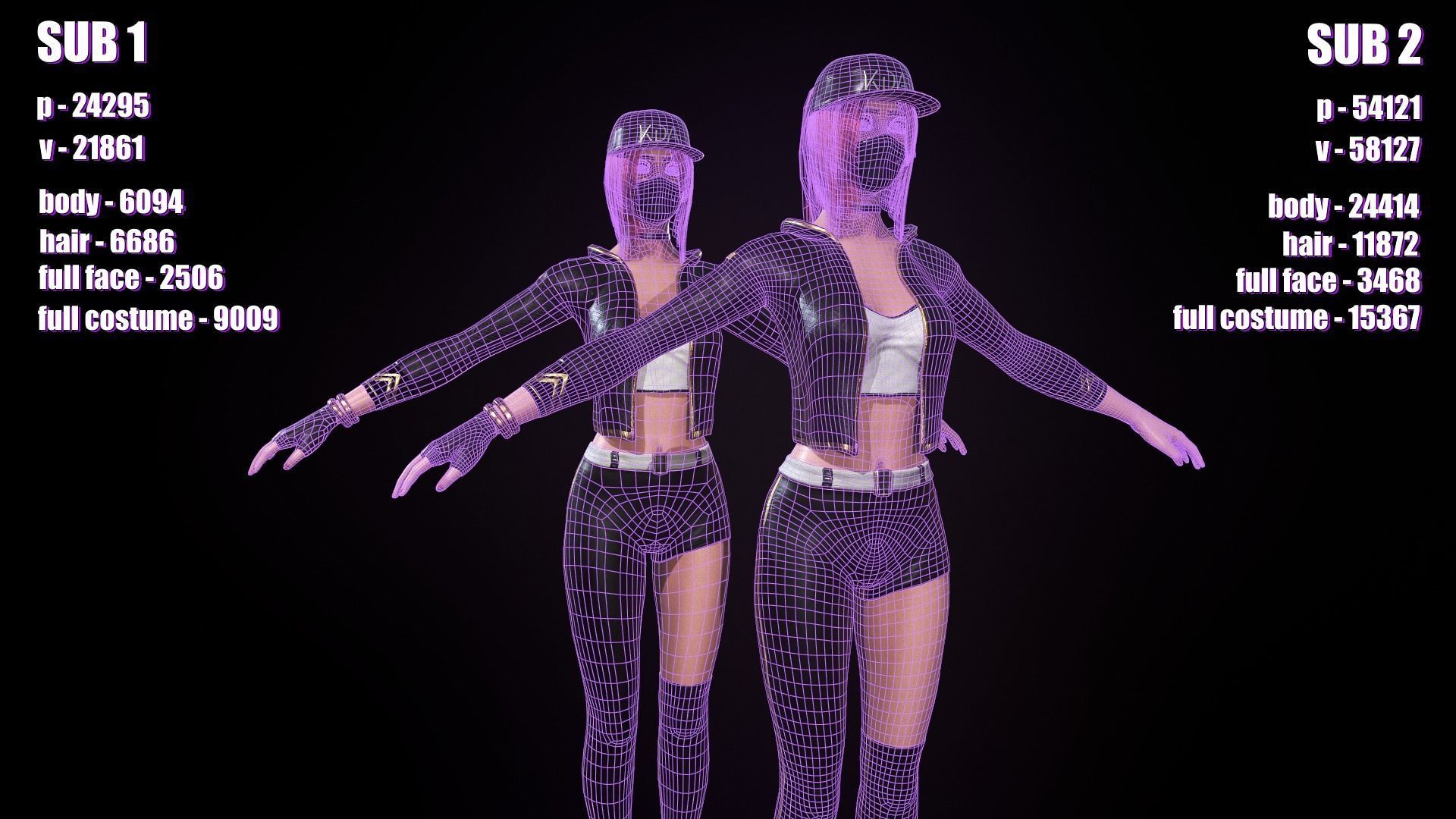 KDA Akali - Low-poly Low-poly 3D model_28