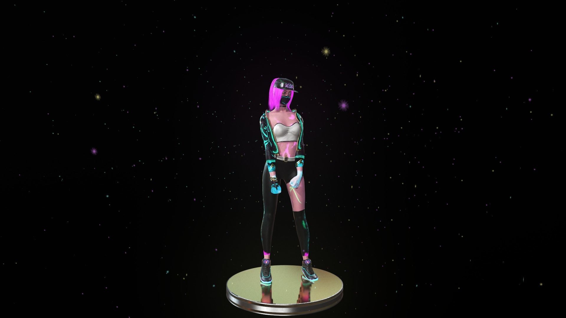 KDA Akali - Low-poly Low-poly 3D model_16
