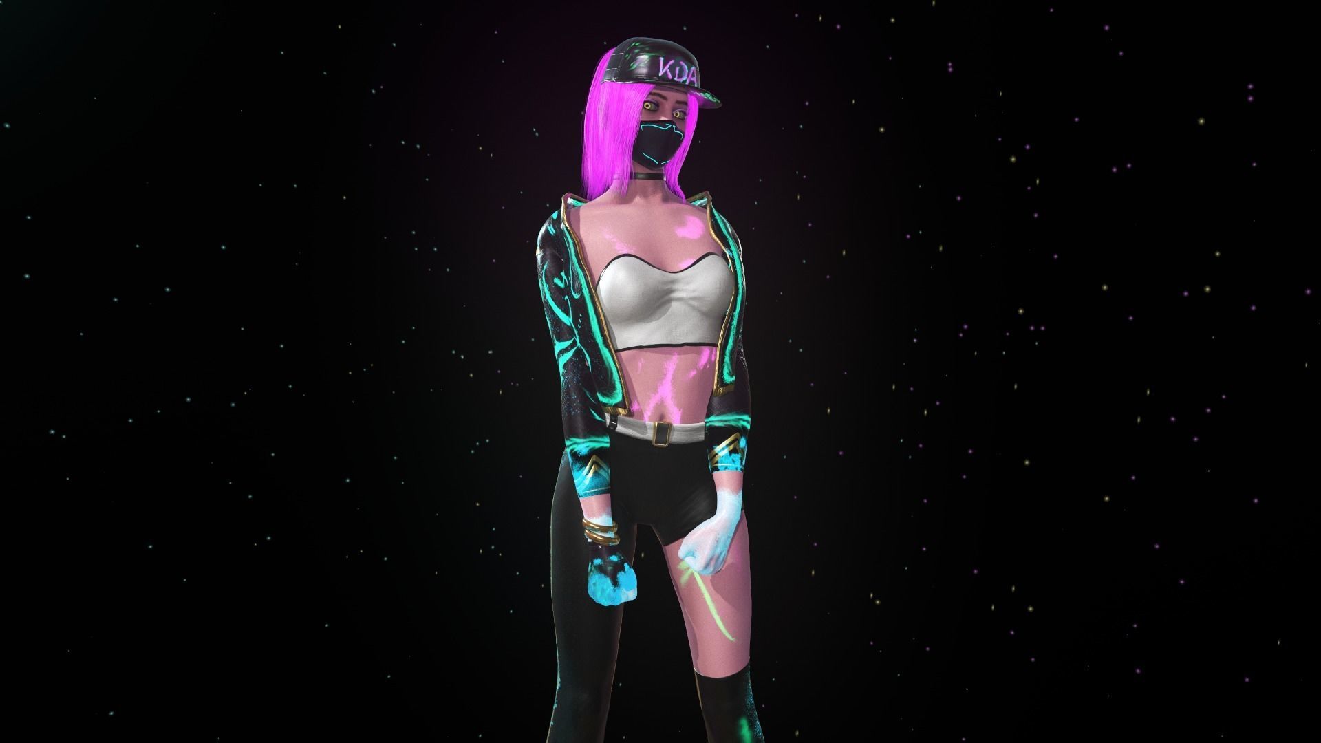 KDA Akali - Low-poly Low-poly 3D model_17
