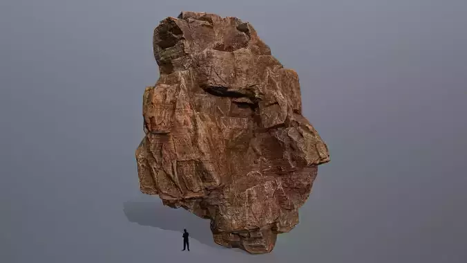 desert rocks Low-poly 3D model