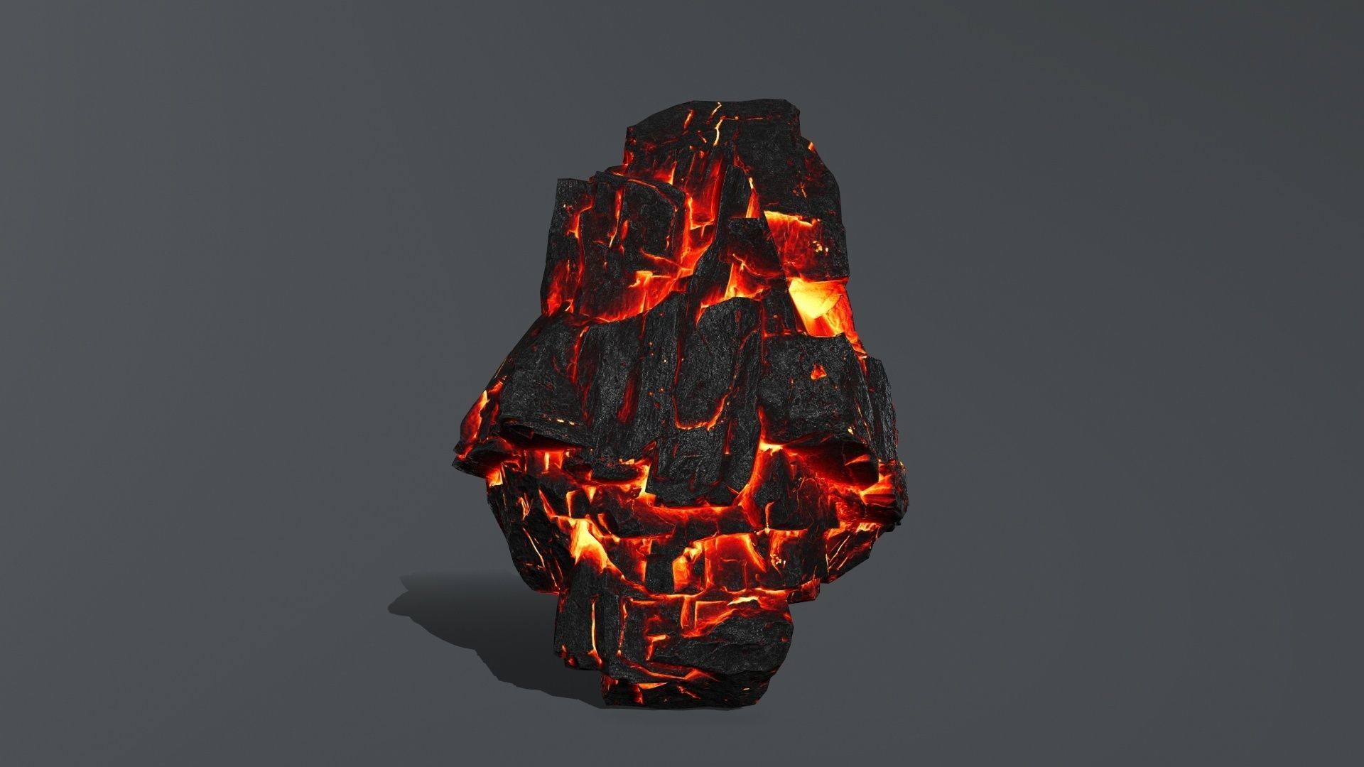 lava rocks Low-poly 3D model_4