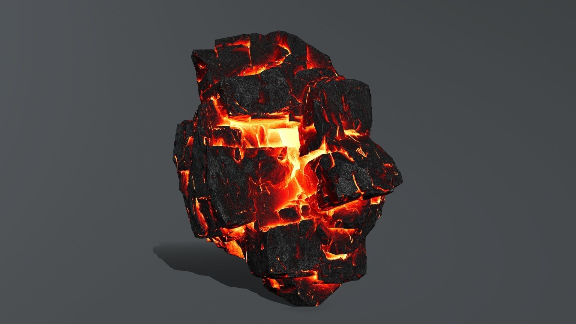 lava rocks Low-poly 3D model_6