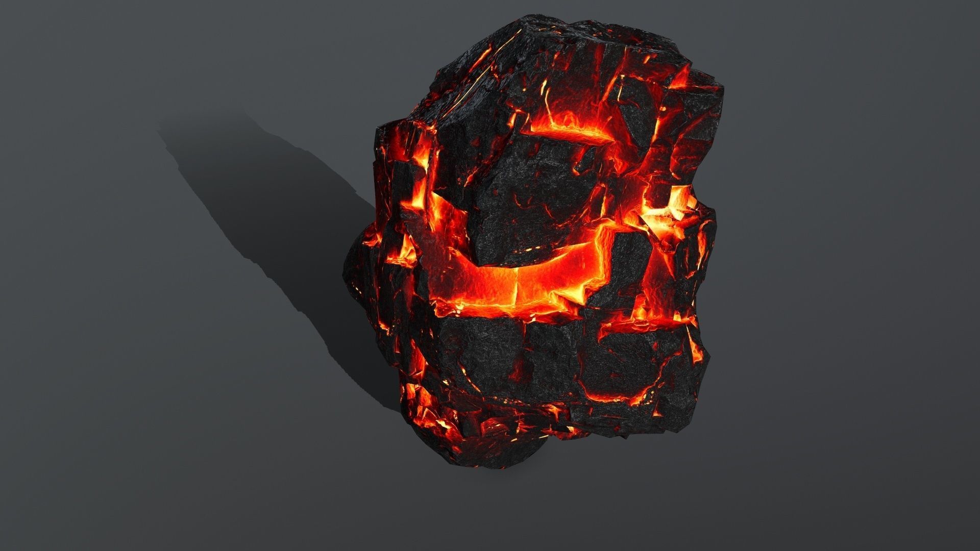 lava rocks Low-poly 3D model_9