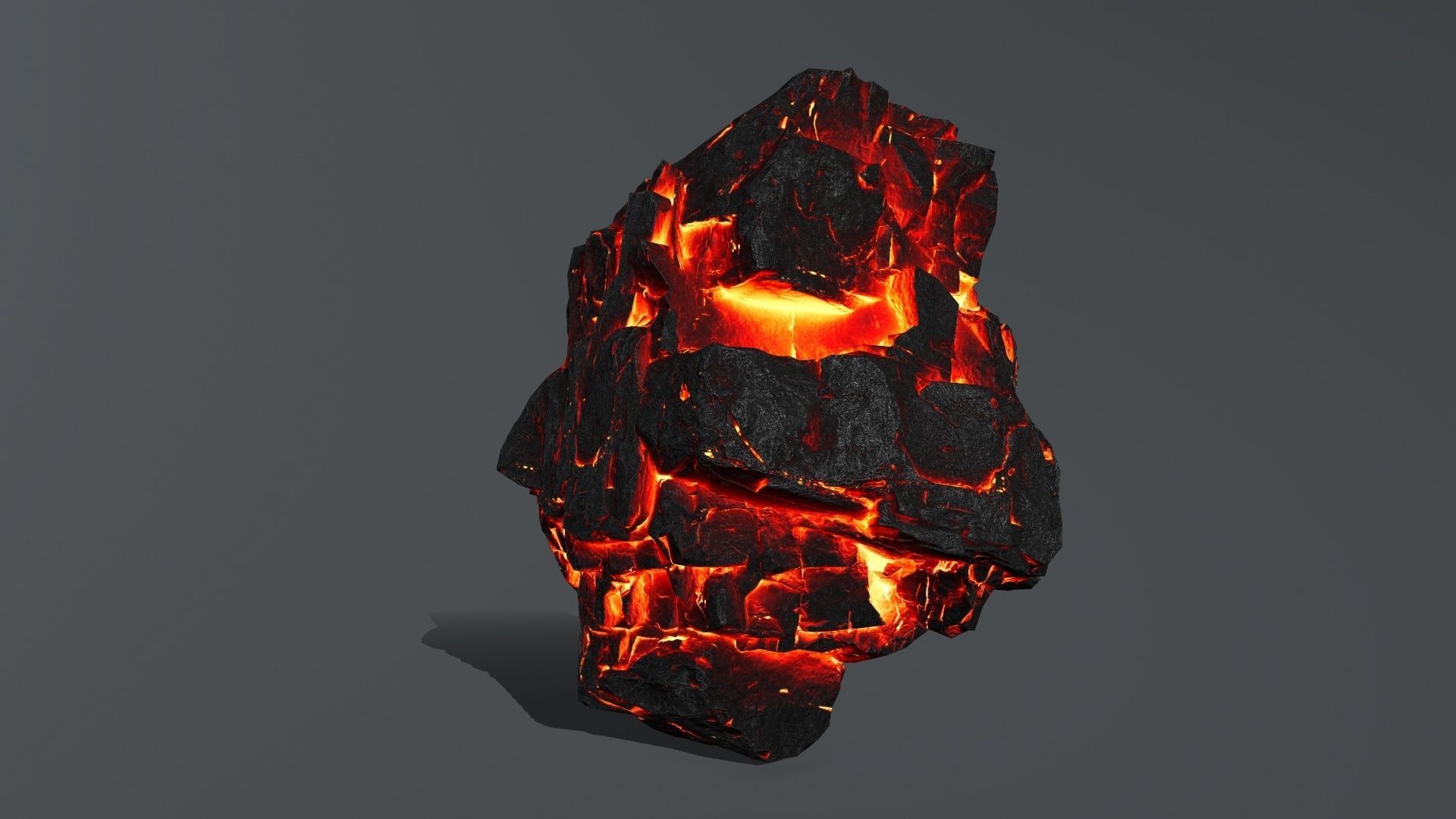 lava rocks Low-poly 3D model_3