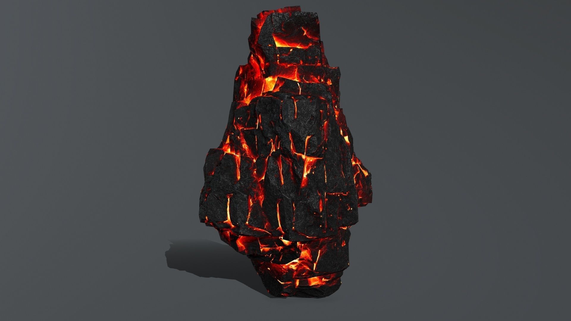 lava rocks Low-poly 3D model_1