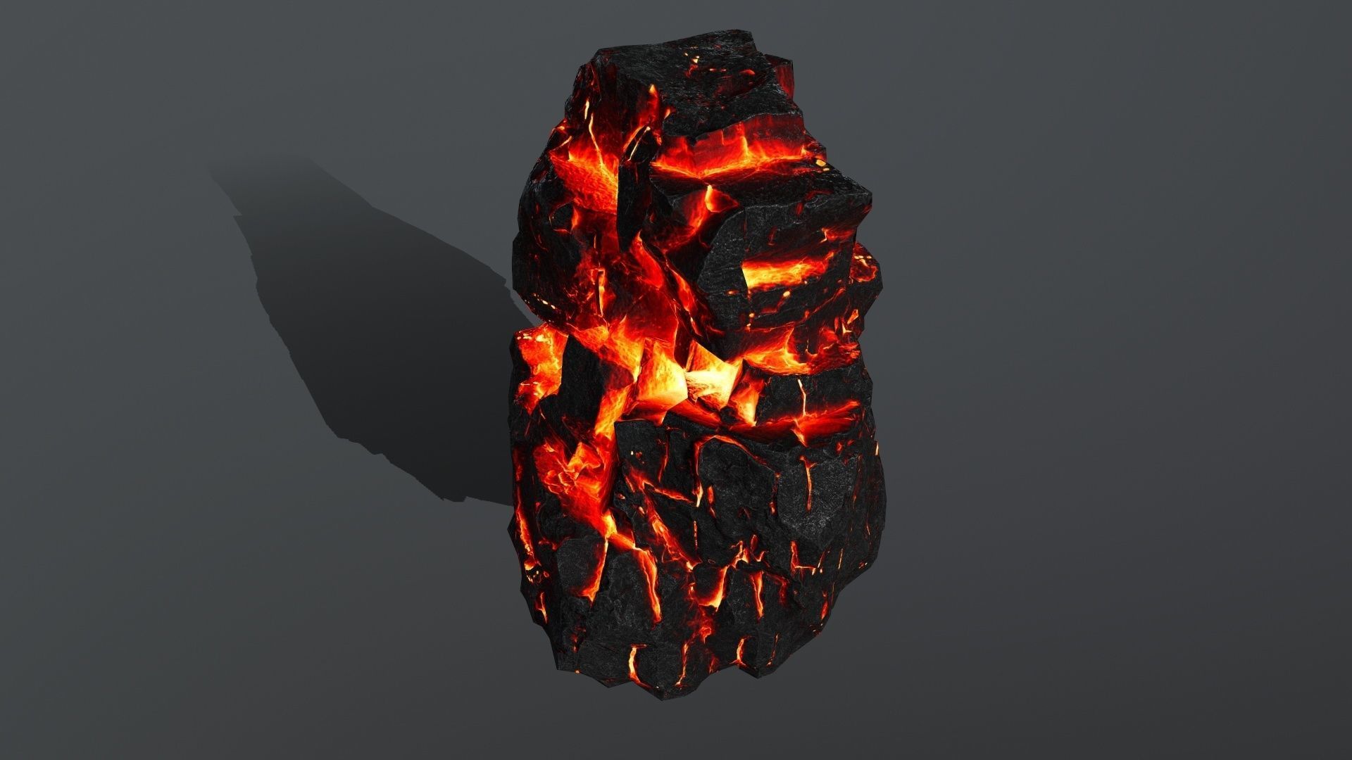 lava rocks Low-poly 3D model_8