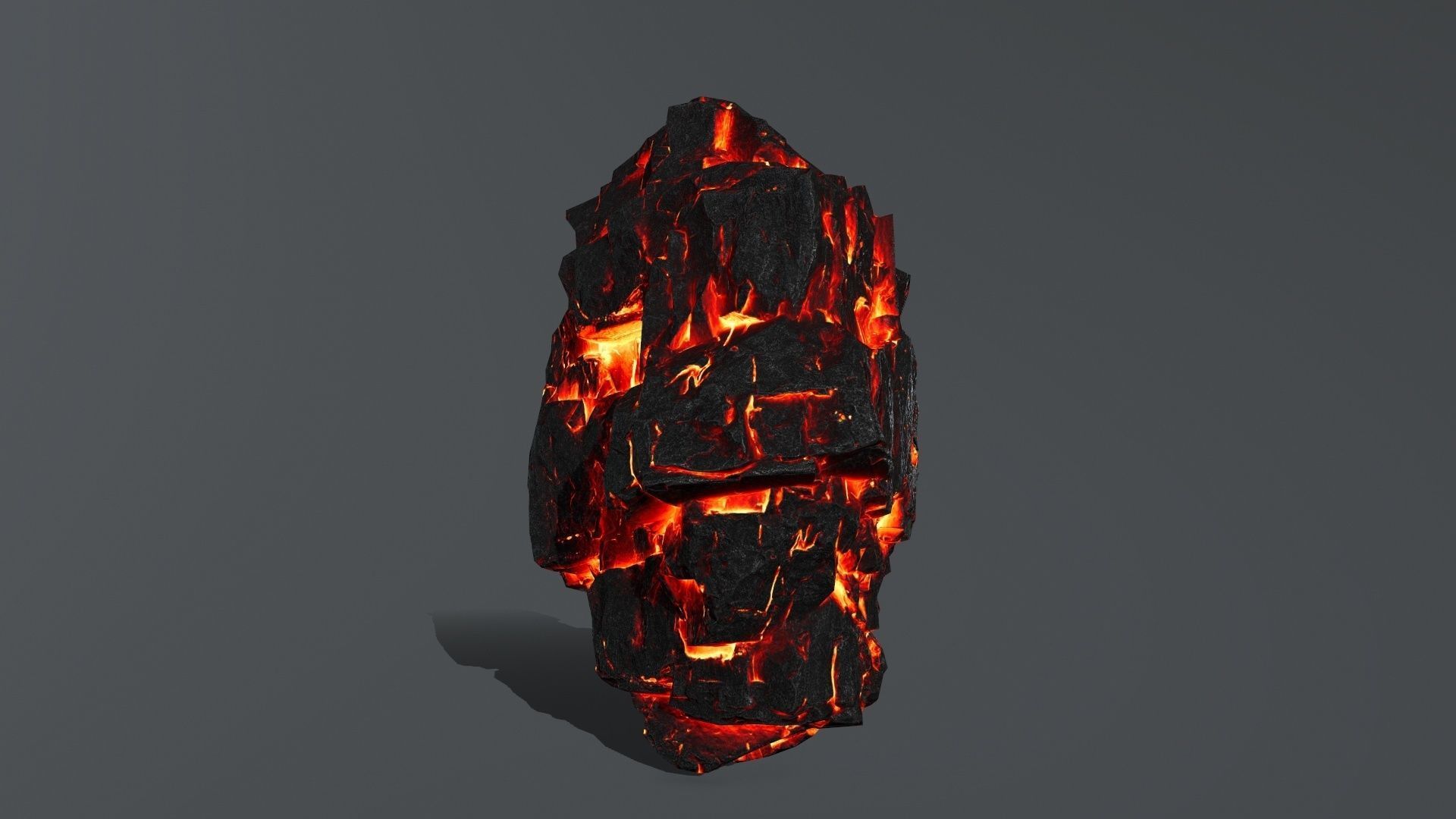 lava rocks Low-poly 3D model_5
