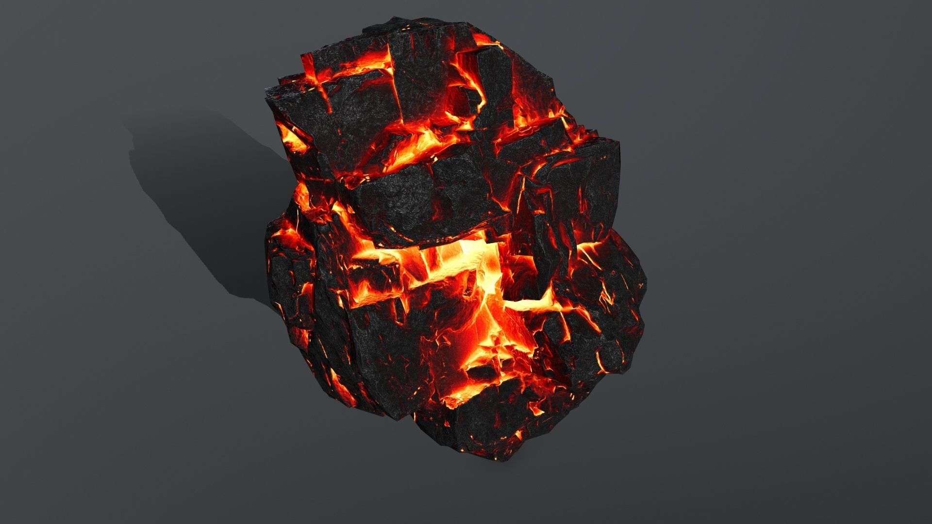 lava rocks Low-poly 3D model_7