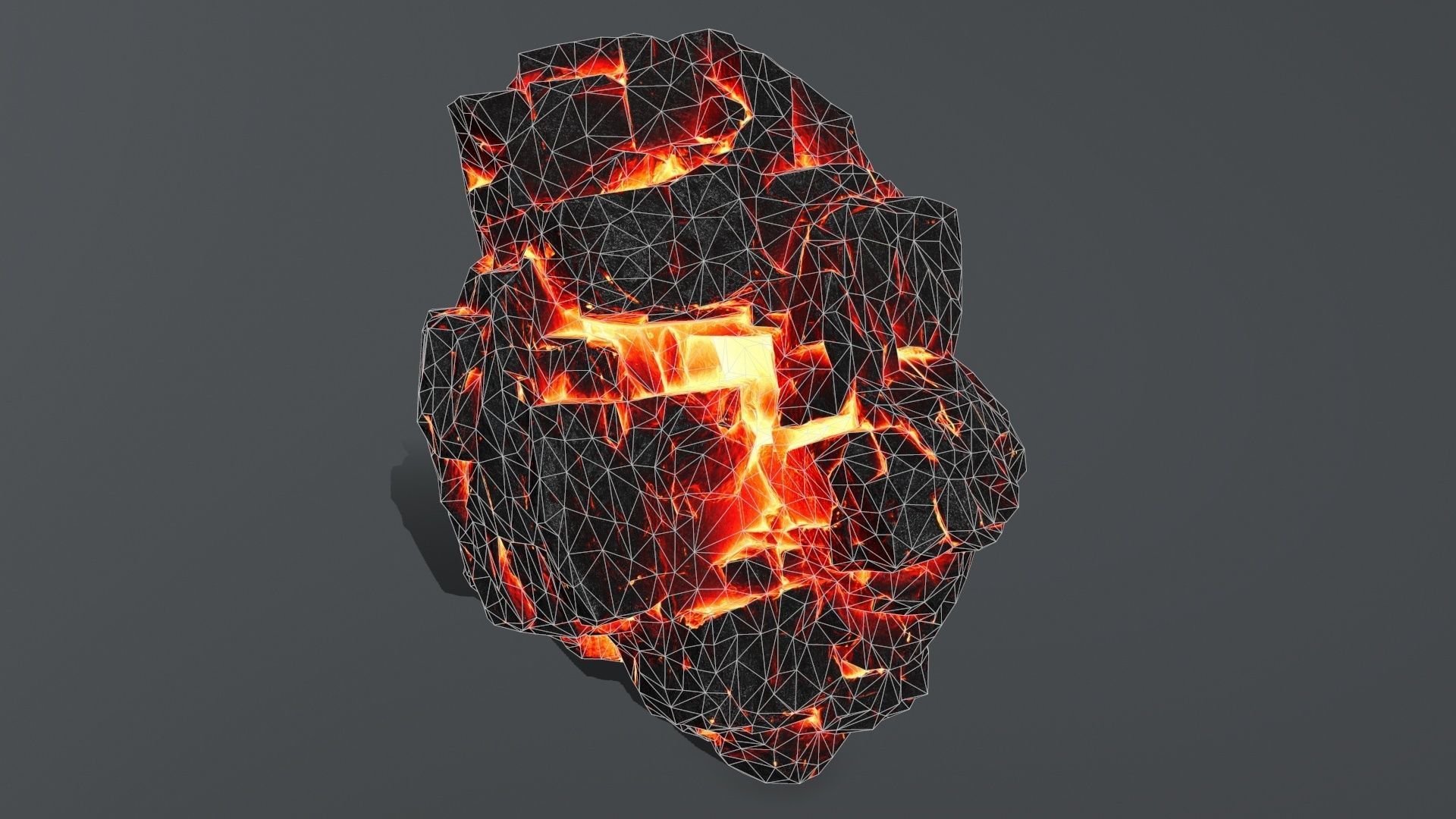 lava rocks Low-poly 3D model_12