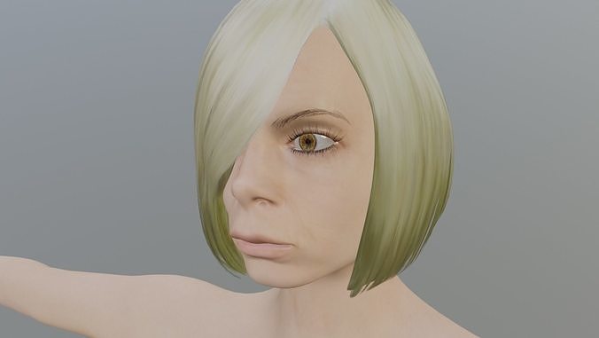 Nude Girl - Textured female model Low-poly 3D model