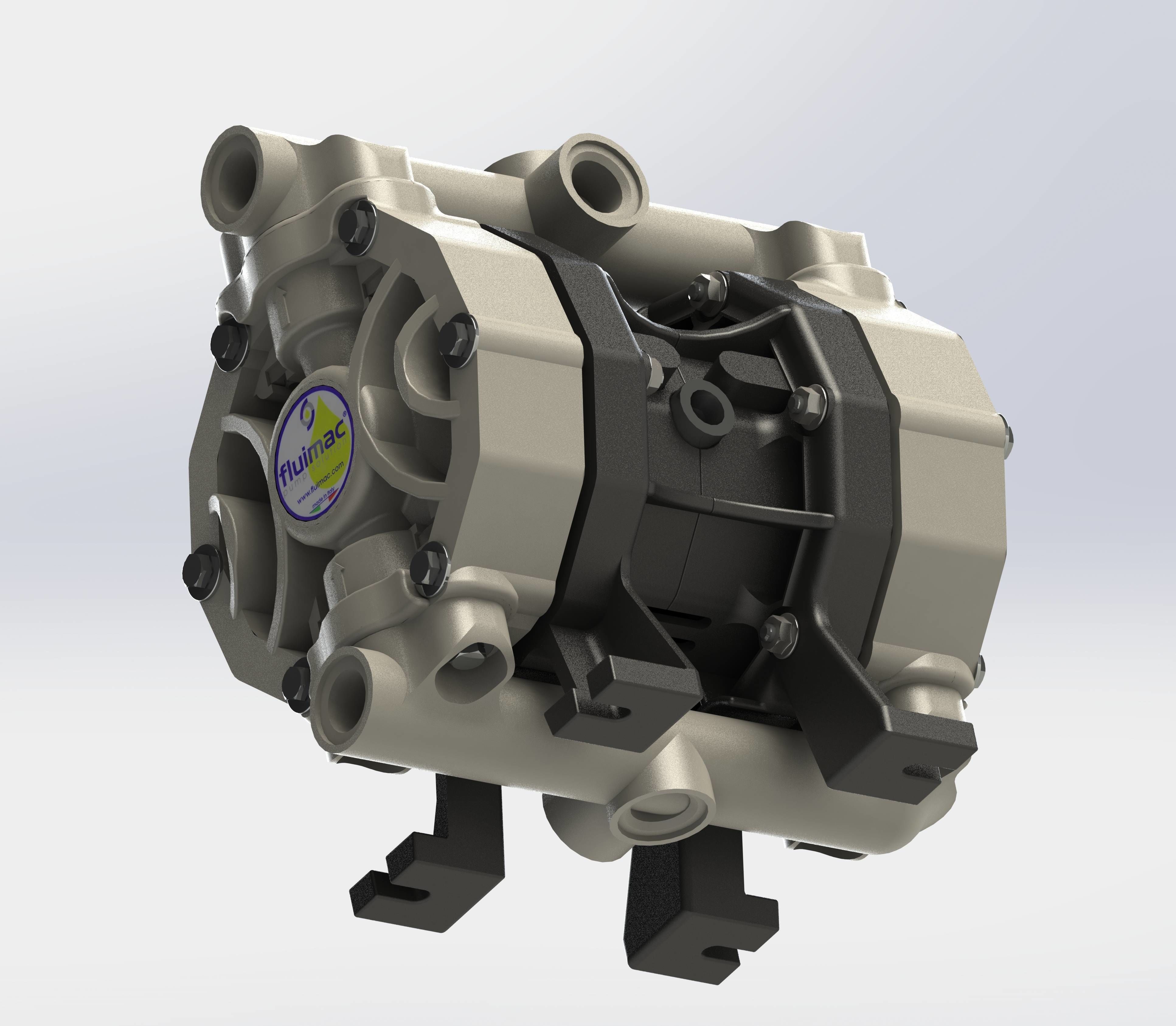 BOMBA A DIAFRAGMA FLUIMAC P0050P-HTTPT1-AB  DIAPHRAGM PUMP 3D model_4