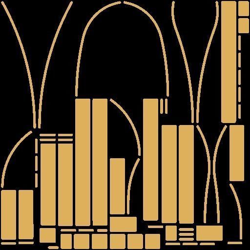 Shelf gold leaf on wall 3D model_9