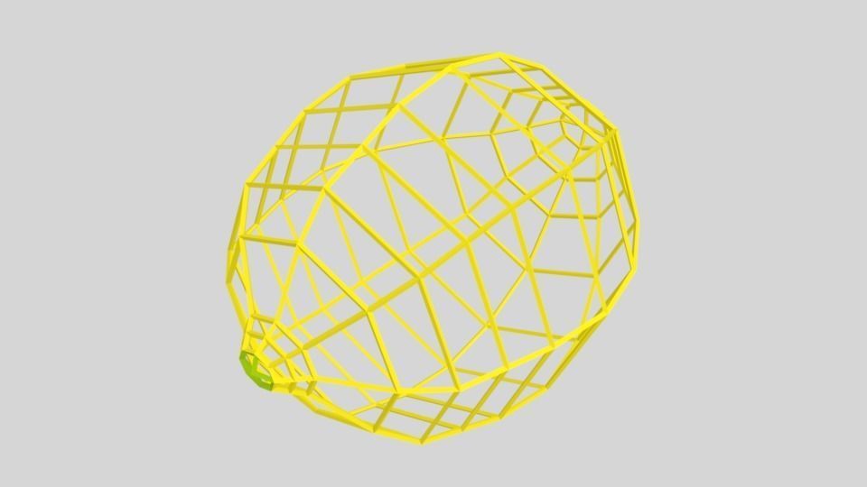 Low Poly Cartoon Lemon Low-poly 3D model_8