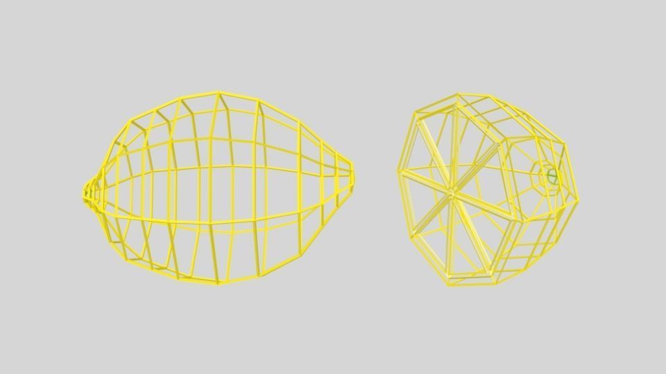 Low Poly Cartoon Lemon Low-poly 3D model_13