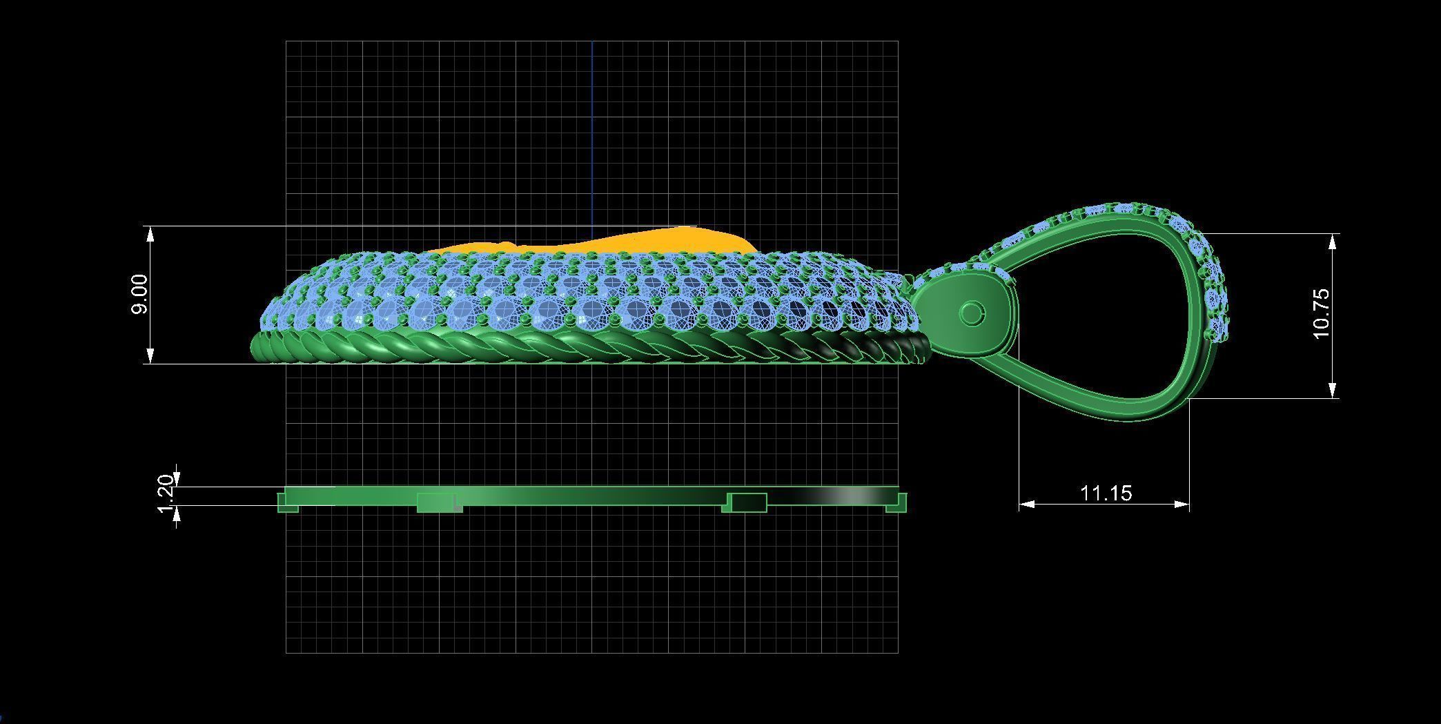 Gold N635 3D print model_17